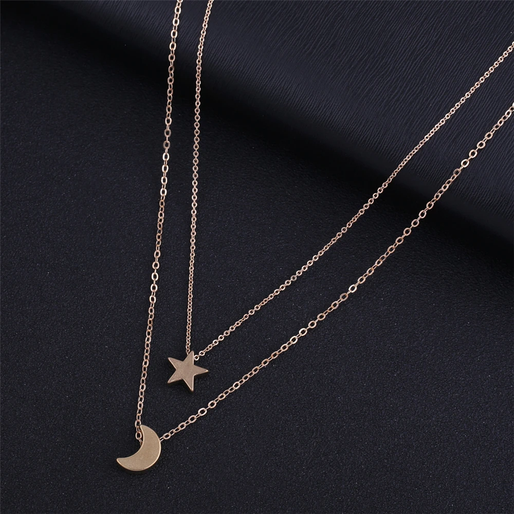 

Fashion Star Moon Girl Women Necklace For Women Jewelry Birthday Gift Part Accessories