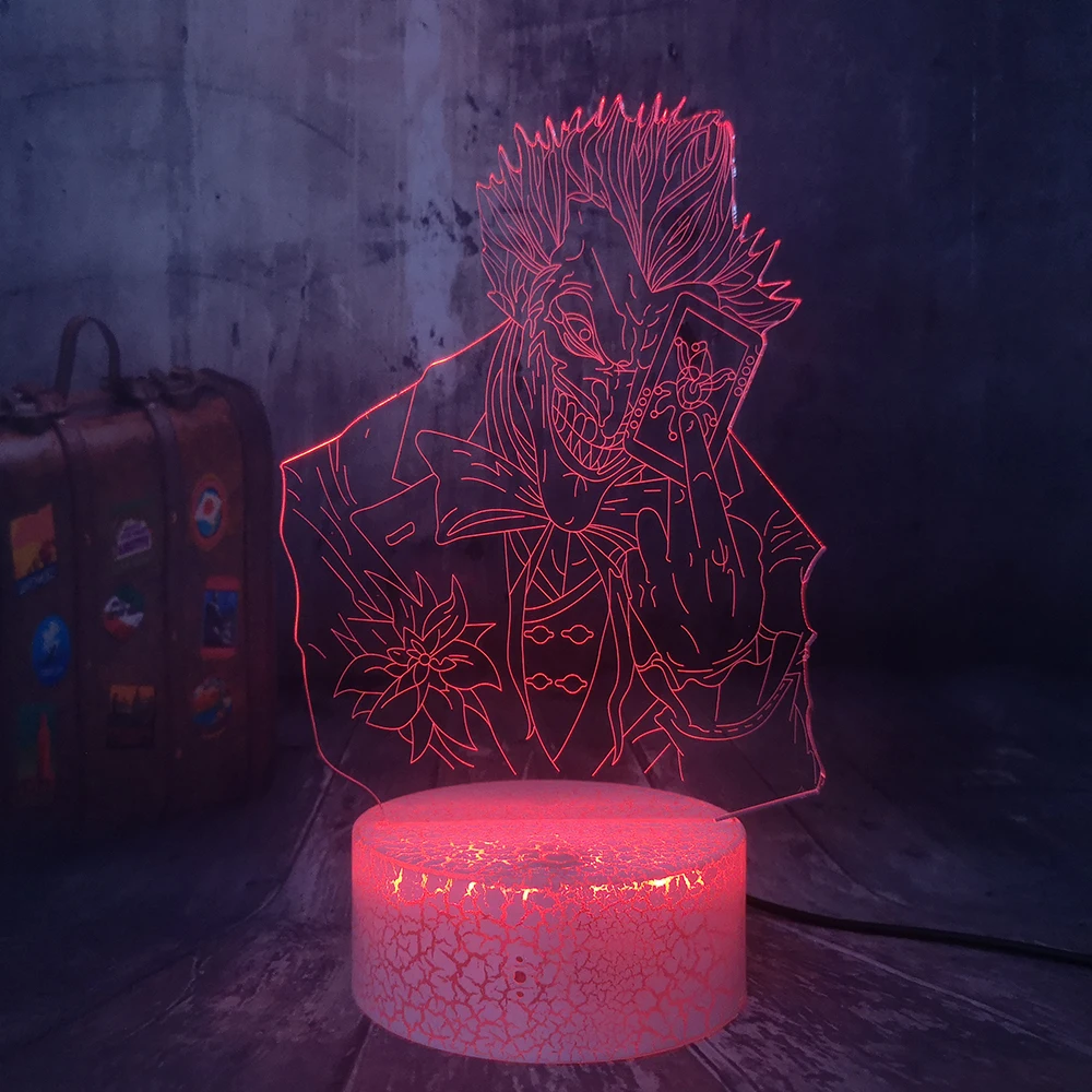 Холодный DC Joker Poker Face Smile Jack клоун Детский Светильник 3D светодиодный ночник
