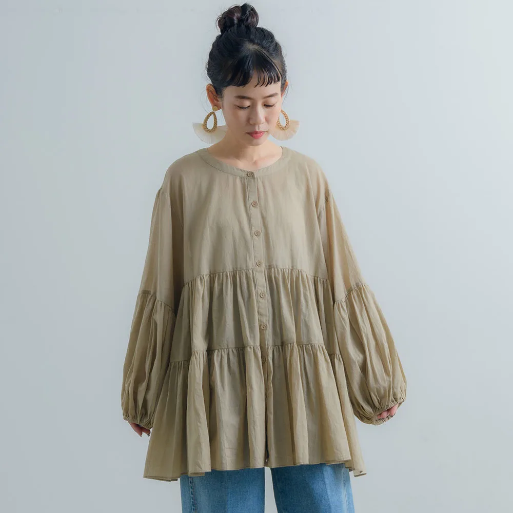 Шифоновая женская блузка рубашки с рукавами фонариками осень весна 2020