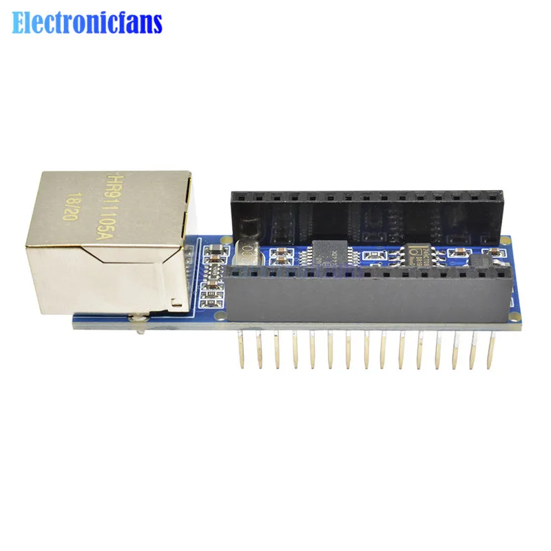 10 шт./лот Стандартный Щит Ethernet Nano V3 ENC28J60 микрочип HR911105A RJ45 веб сервер модуль плата