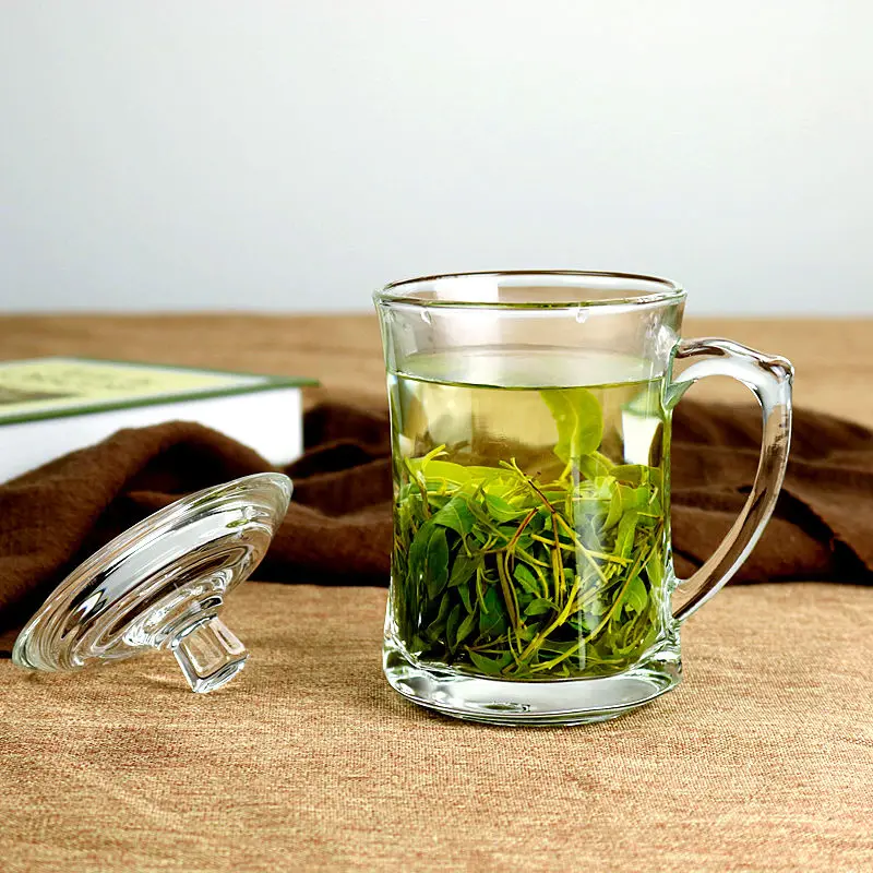 Lead-free Heat-resistant Glass Cup with Lid Household Thickening Tea Teapot Set Blooming Flower | Дом и сад