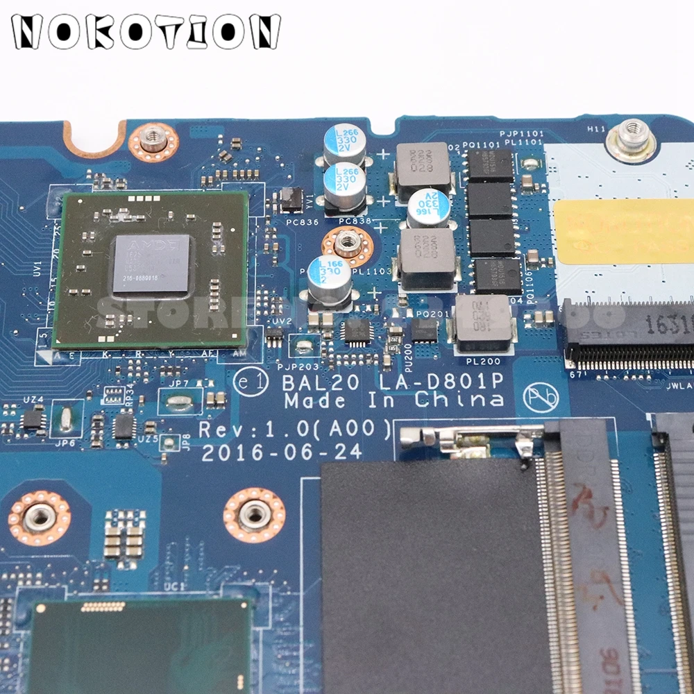 NOKOTION BAL20 LA-D801P для Dell Inspiron 15-5567 5567 Материнская плата ноутбука CN-0VMRRP CN-0KFWK9 DDR4 SR2ZV I7-7500U Процессор R7 M445