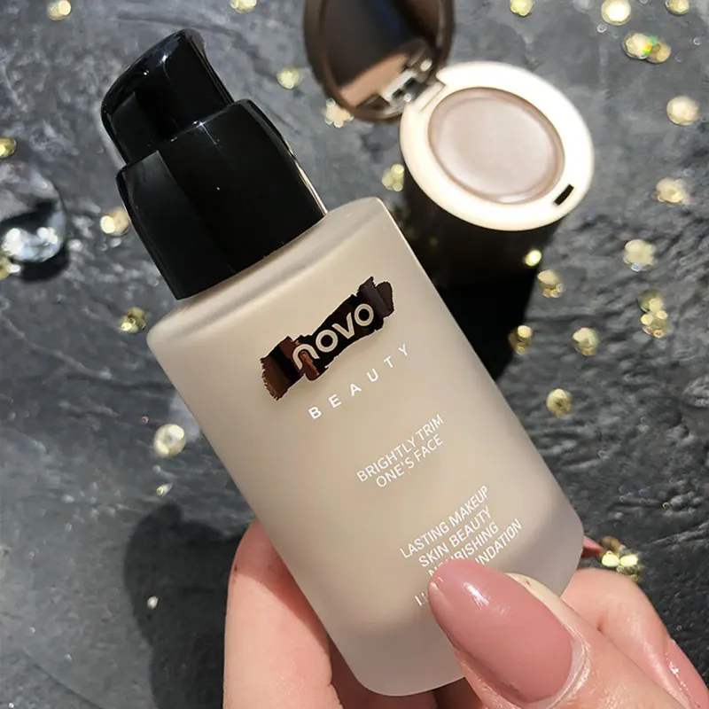 

Full Coverage Liquid Foundation Professional Face Base Makeup Natural 2 Colors Concealer Whitening Long Lasting Primer Cosmetic
