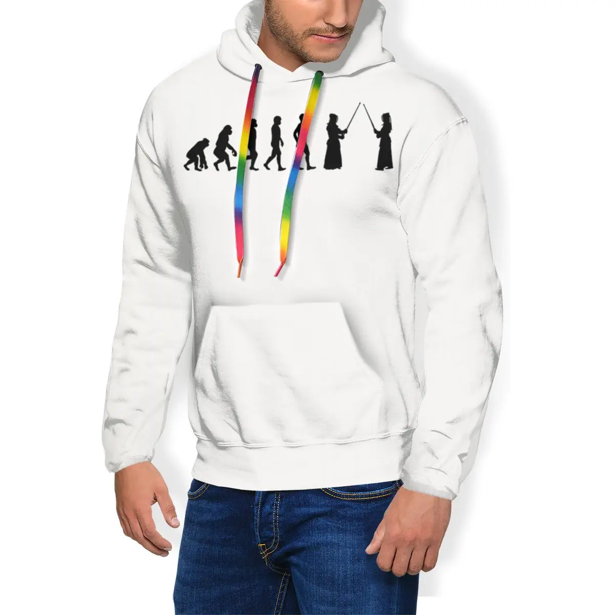 Толстовка с капюшоном Kendo Evolution свободный Зимний пуловер толстовка белые