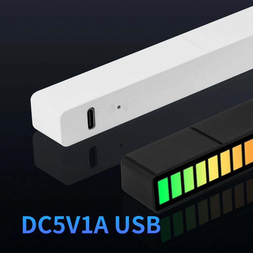 LED Strip Light Sound Control Pickup Rhythm Atmosphere RGB Music Ambient Bar Colorful Lamp for Party Car Home Decor | Лампы и