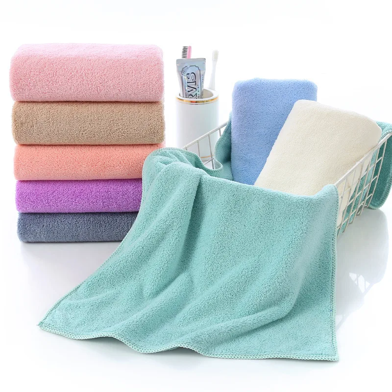 Абсорбирующее полотенце с эффектом потертости бархатное кораллового цвета