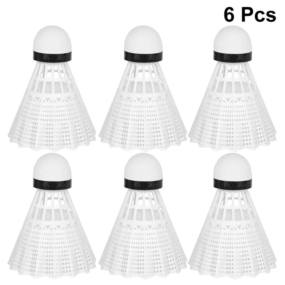 6 шт. светодиодный нейлоновый Волан цветной бадминтон игровой шар Пена голова