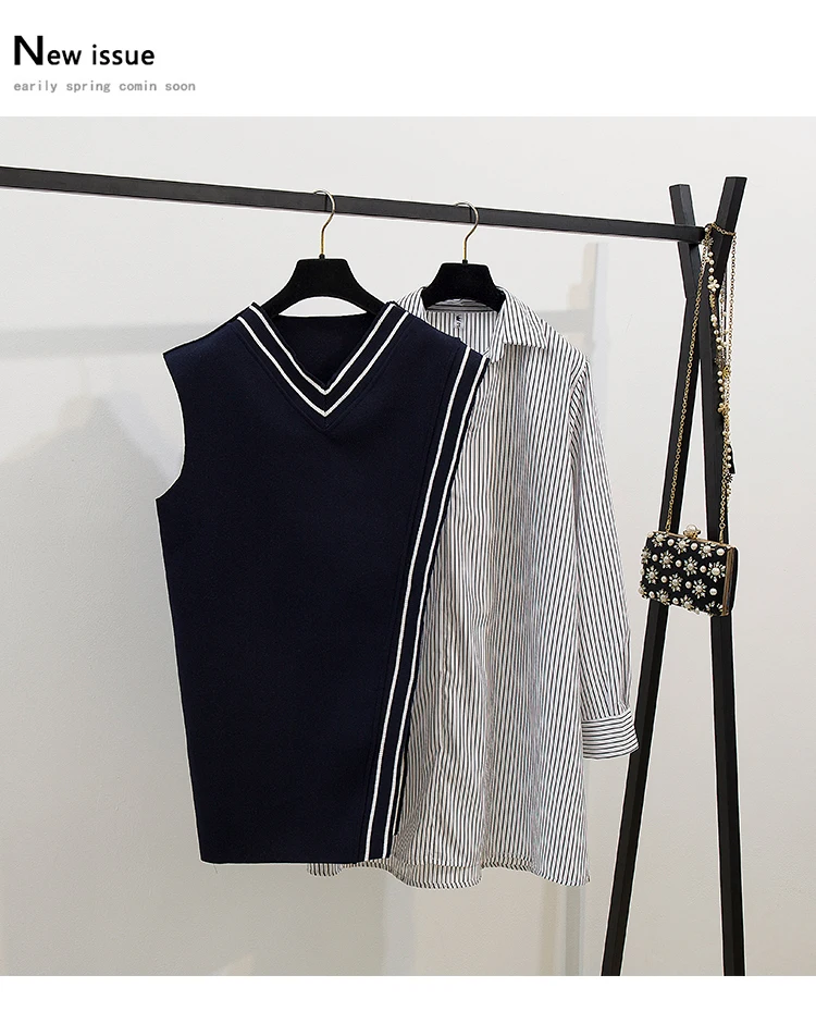 Streetwear Two Piece Dress Women Autumn Winter long Sleeve Shirt Mini Dresses with belt plus size elegant party Dress vestidos