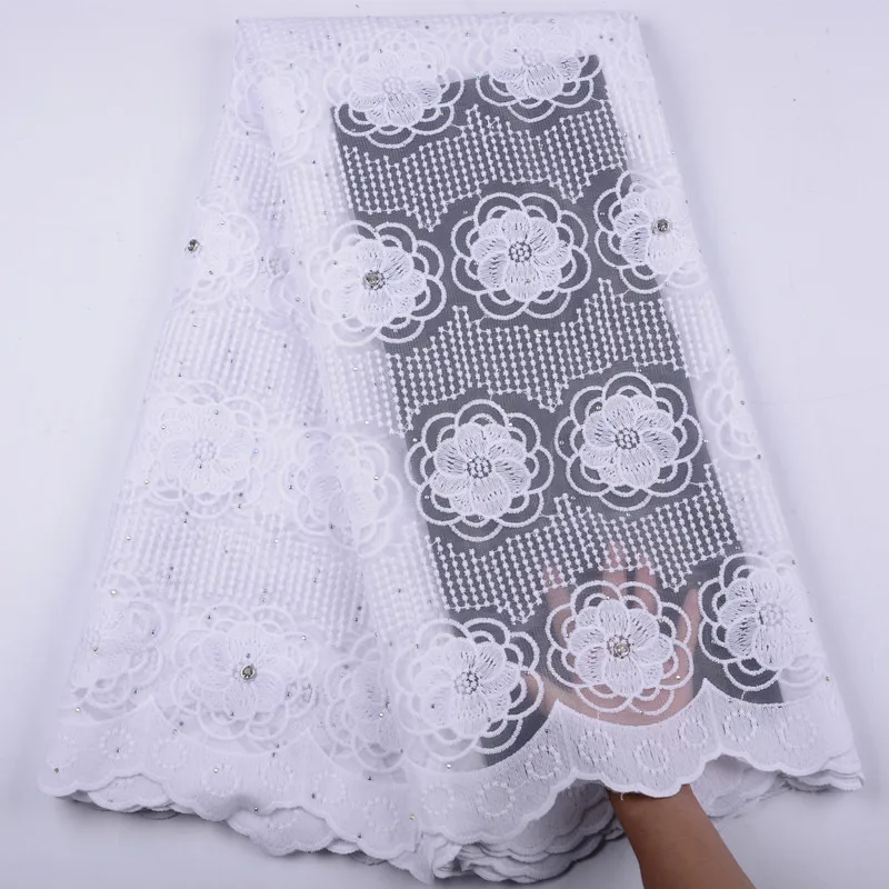 Высокая яркость с бисером цветочное кружево нигерийская Французская ткань