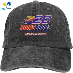 Talladega Nights Big Men's Ricky Bobby Unisex Soft Casquette Cap Vintage Adjustable Baseball Caps Black