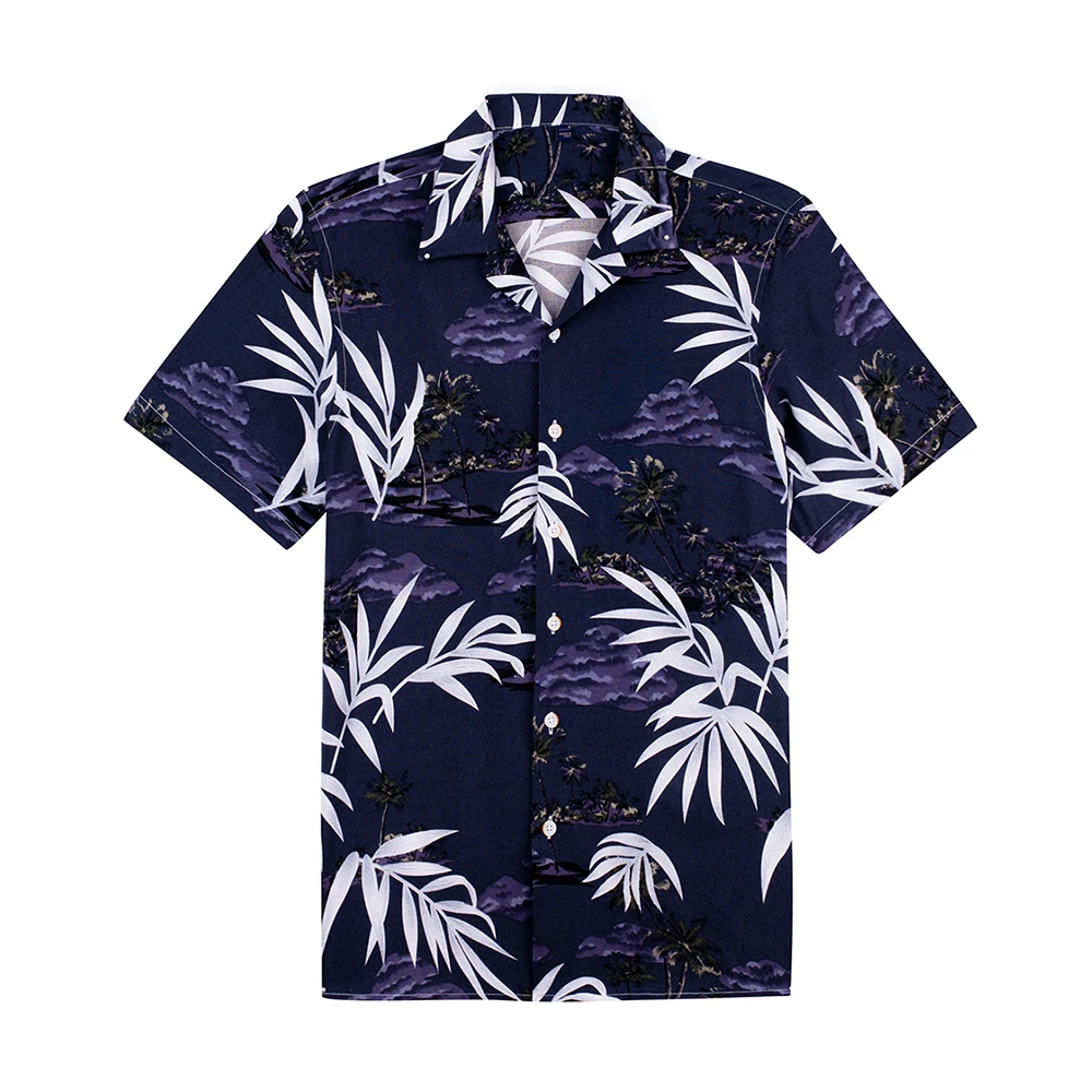 2020 мужские пляжные Гавайские рубашки с коротким рукавом летние хлопковые