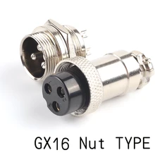 1ชุด GX16 Nut ประเภทชาย & หญิงเชื่อมต่อไฟฟ้า2/3/4/5/6/7/8/9/10 Pin วงกลมการบินปลั๊กขั้วต่อสายไฟ