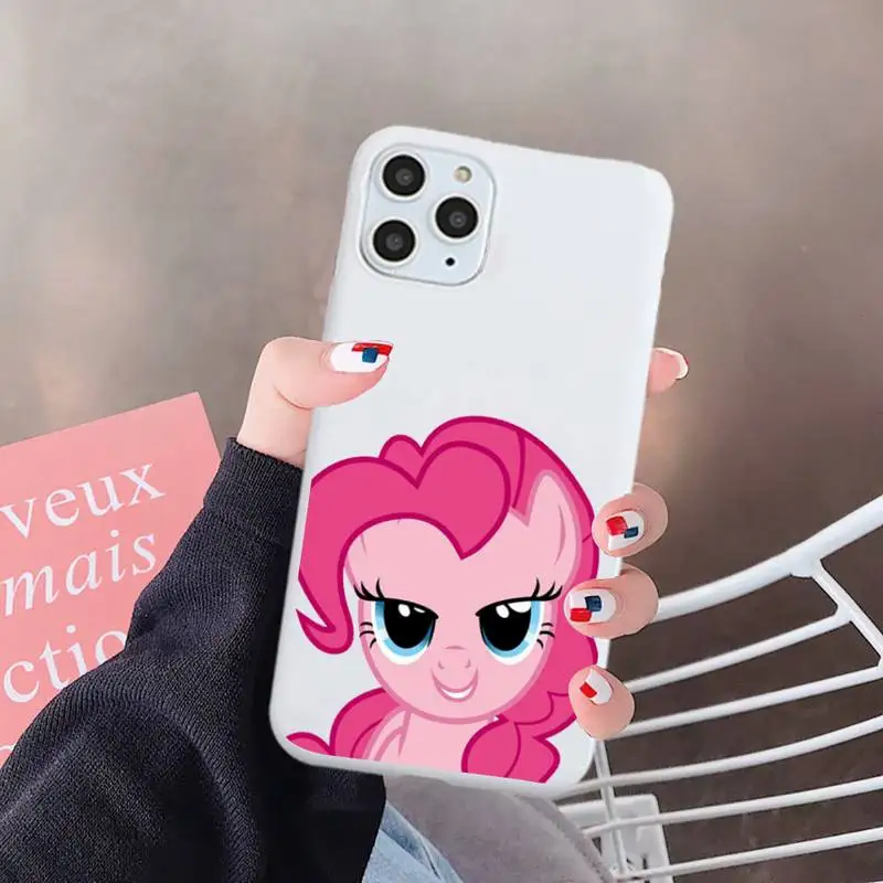 

My little pony cute horse High-quality luxury shell Phone Case Candy Color for iPhone 6 7 8 11 12 s mini pro X XS XR MAX Plus