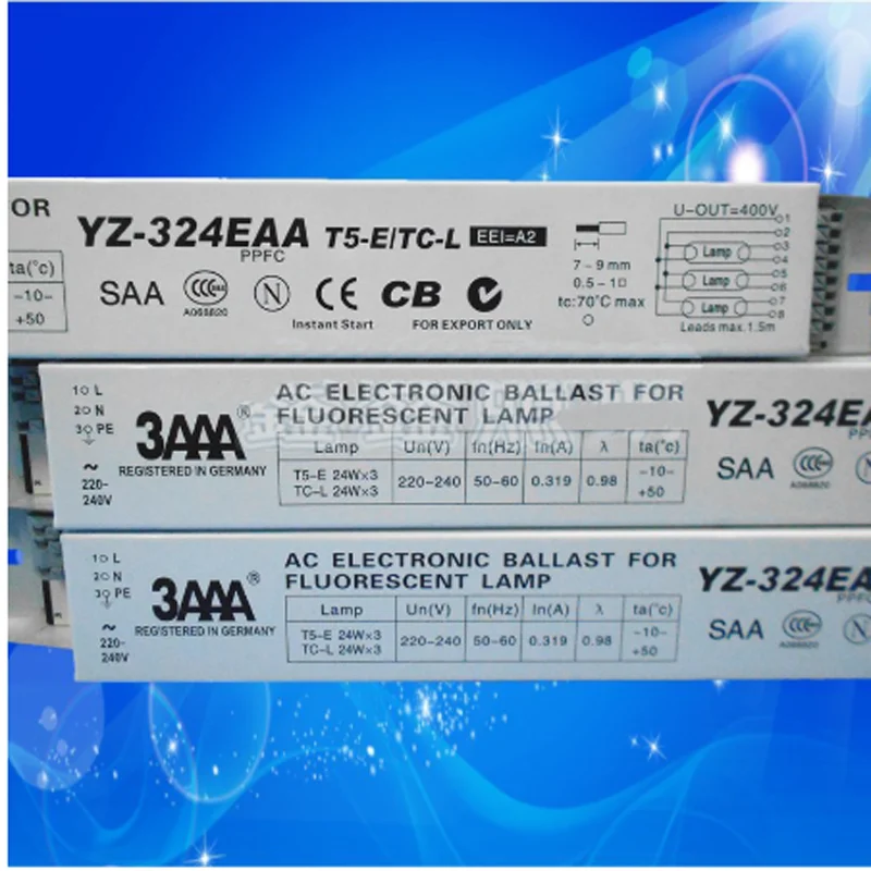 AC 220V YZ-224EAA YZ-324EAA T5-E 2*24 Вт 3*24 выпрямителя T5 электронные балласты для 24 Хо трубки
