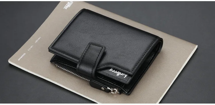 Baellerry Business Wallet Men Leather Men Wallets Purse Short Design Male Clutch Leather Wallet Mens Money Bag Quality Guarantee