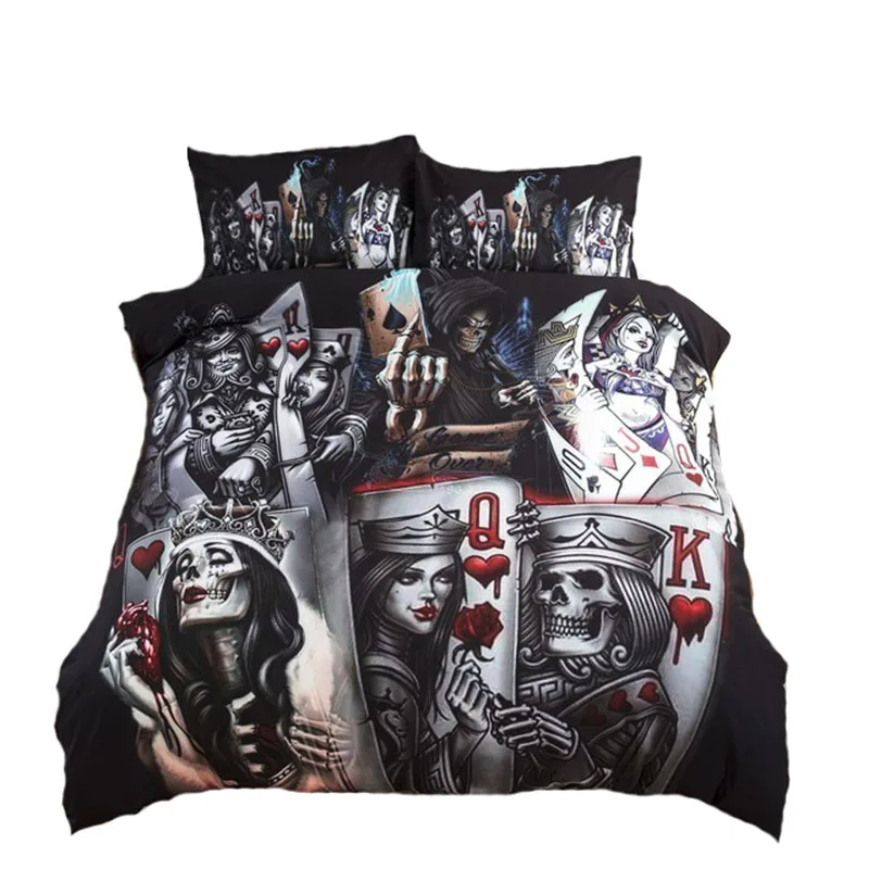 Европейский комплект постельного белья с изображением игральных карт королева