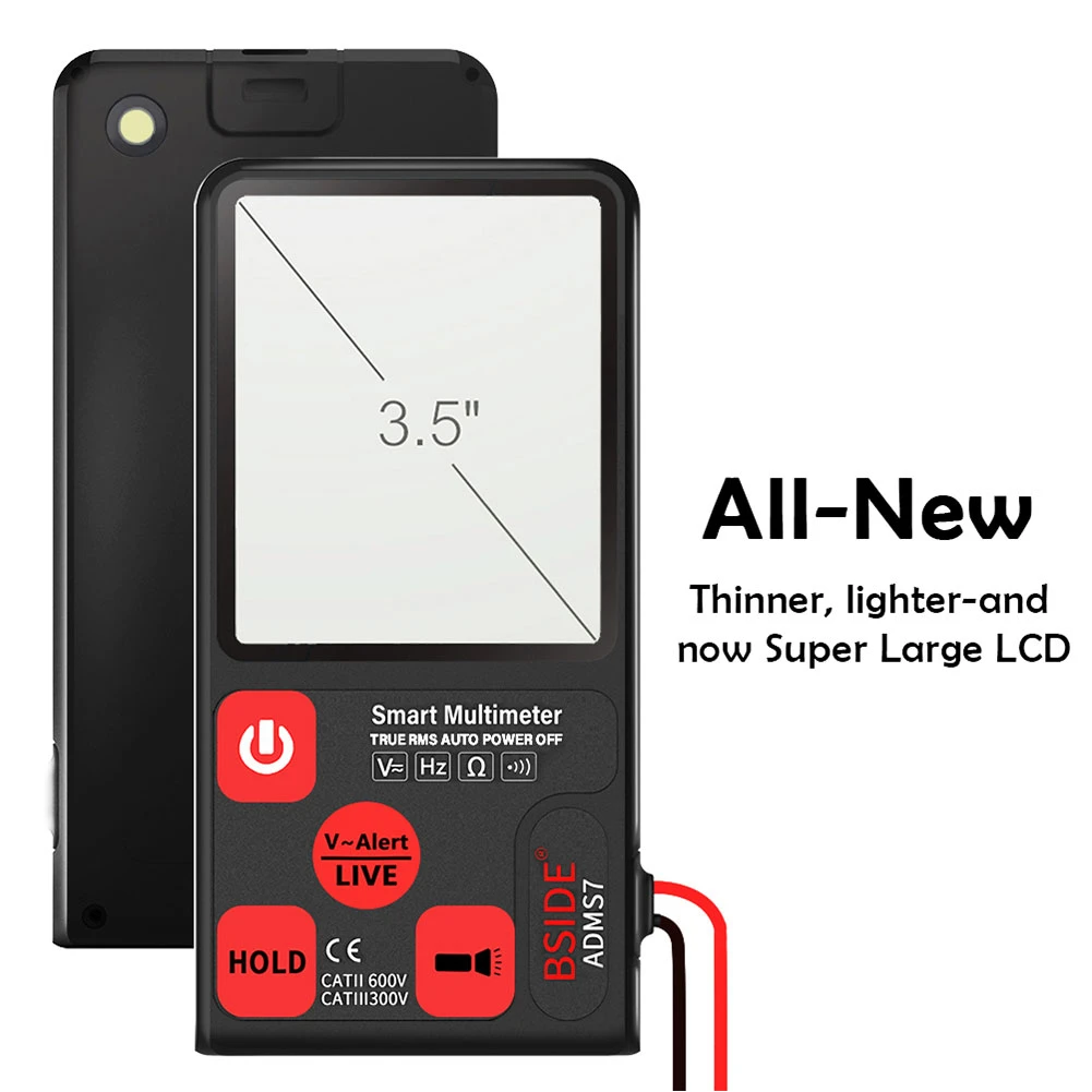 Ультра-Портативный Цифровой мультиметр BSIDE ADMS7 Большой 3 5 &quotЖК-дисплей он-лайн