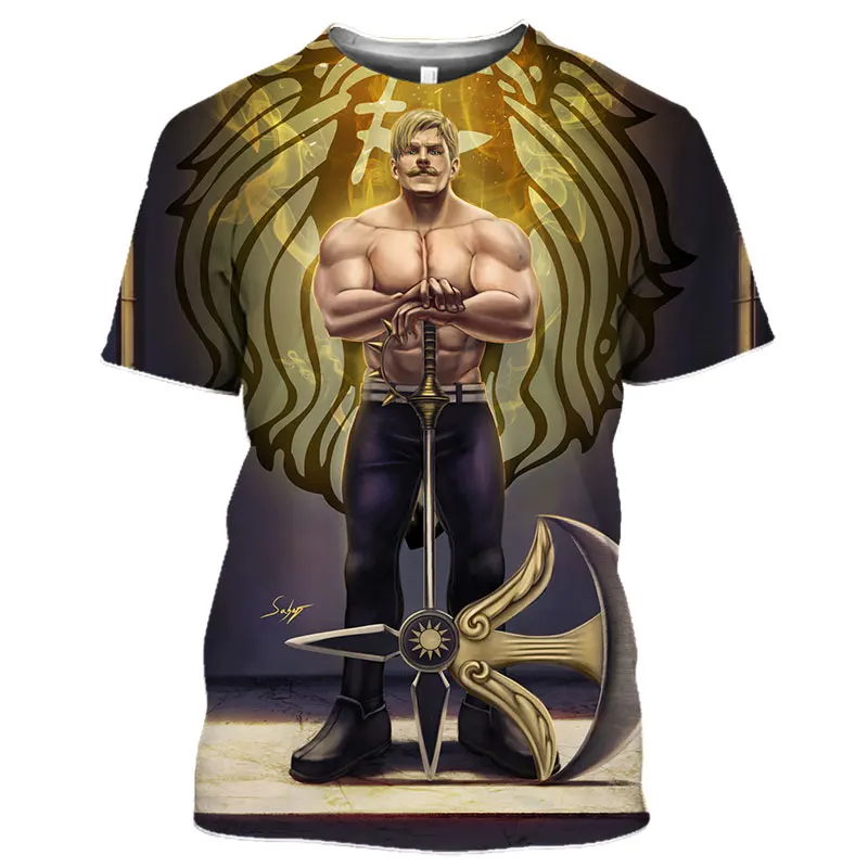

SONSPEE 3D Print Anime The Seven Deadly Sins TShirt Women Men Harajuku Short Sleeve T-Shirts Hip Hop O Neck Pullover Tees Tops