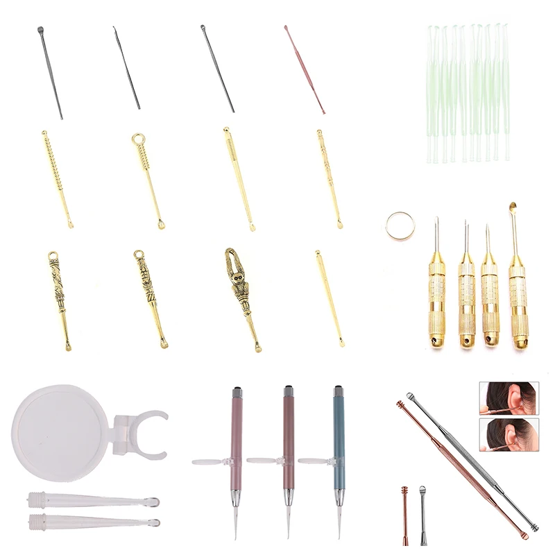 

2/3/5 шт./лот инструменты для красоты спиральная ухочистка Ложка для удаления ушного воска Многофункциональная портативная ухочистка для уше...