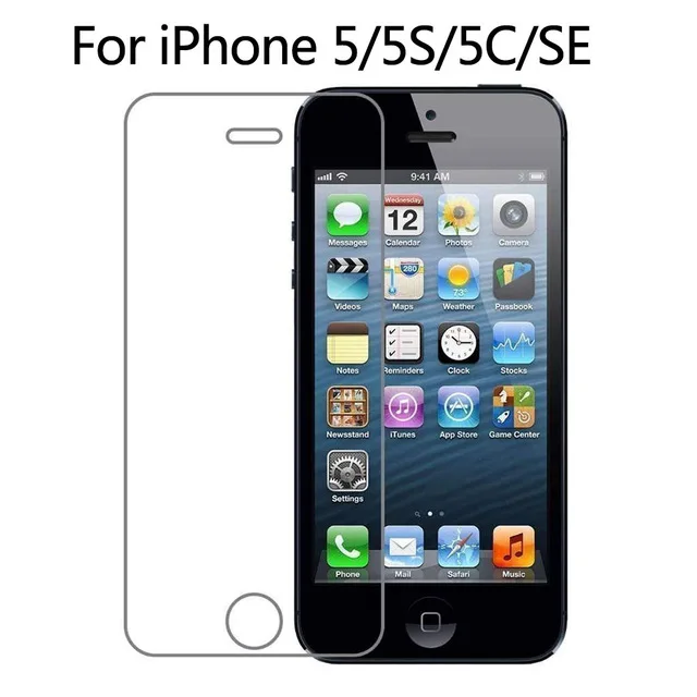 Закаленное стекло для iphone 6 6S 8 7 X XS Max XR 5S SE 11 Pro, защитная пленка для экрана iphone 6 verre tremp - Цвет: For Phone 5 5S SE 5C