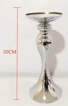 Свадебный поставщик торговля Русалка стол Центральная ваза для свадебных украшений(серебро, белый, золотой - Цвет: 6 silver 30cm