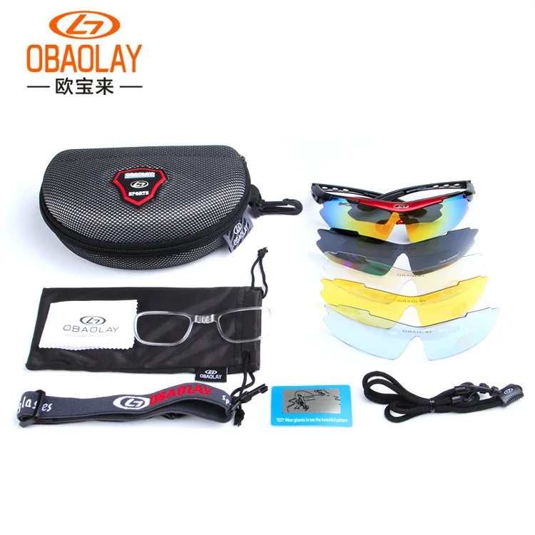 

OBAOLAY Popular Cycling Equipment 0089 Cycling Glasses Set Polarized Riding Glasses Outdoor Sports Cycling Glasses Glasses