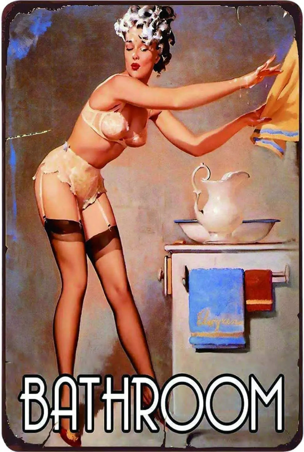 

Xuship PiN Up GiRl Posters Bar Signs for Home Bar Wall Bar Signs for Home Decor with Lights Wall Decoration Farmhouse Home Decor