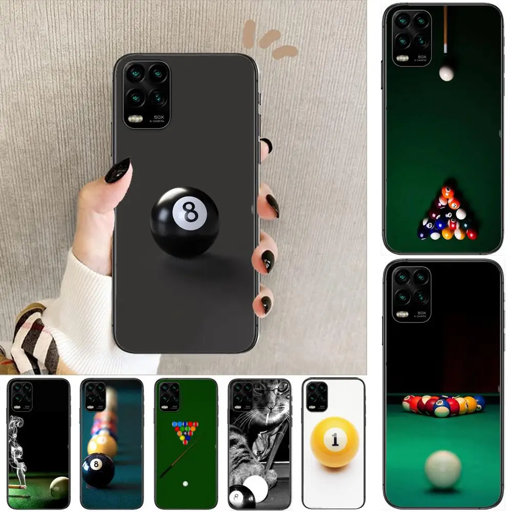 

Billiards lovers style cartoon Phone Case For XiaoMi Redmi Note 11 10 9S 8 7 6 5 A Pro T Y1 Anime Black Cover Silicone Back Pre