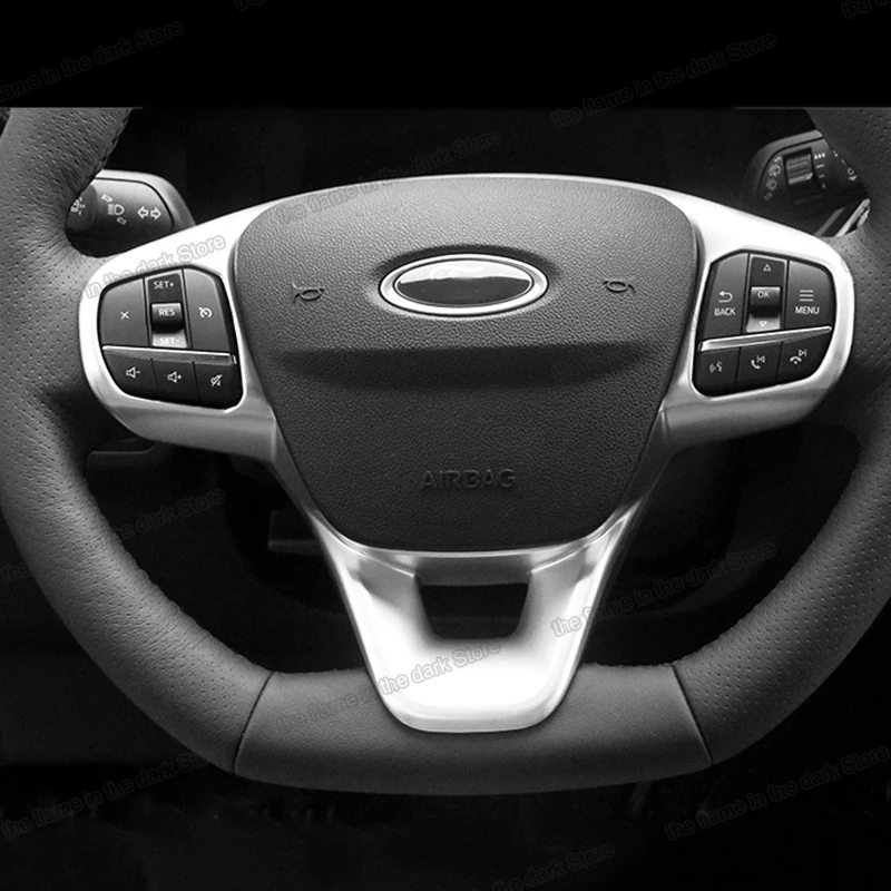 

Lsrtw2017 чехол рулевого колеса автомобиля хромированная отделка для Ford Kuga Escape 2019 2020 2021 аксессуары автостайлинг запчасти