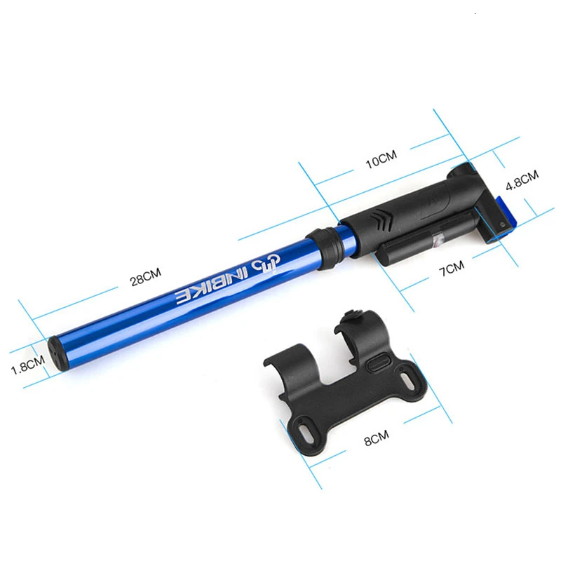 Портативный велосипедный насос с барометром алюминиевый сплав ультралегкий