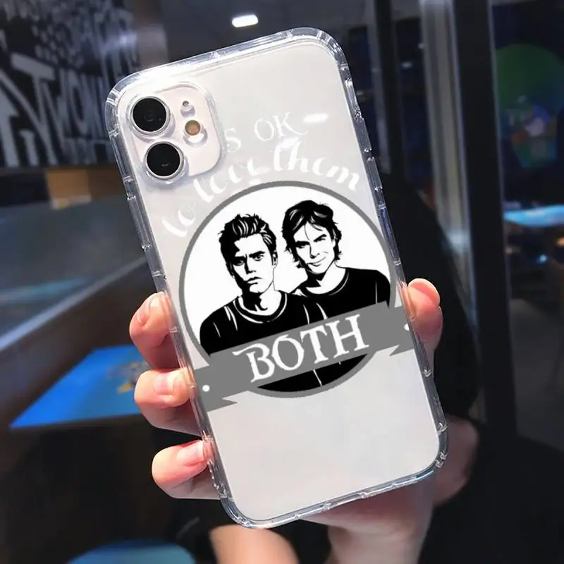 

Stefan Damon Salvatore Phone Case Transparent soft For iphone 5 5s 5c se 6 6s 7 8 11 12 plus mini x xs xr pro max