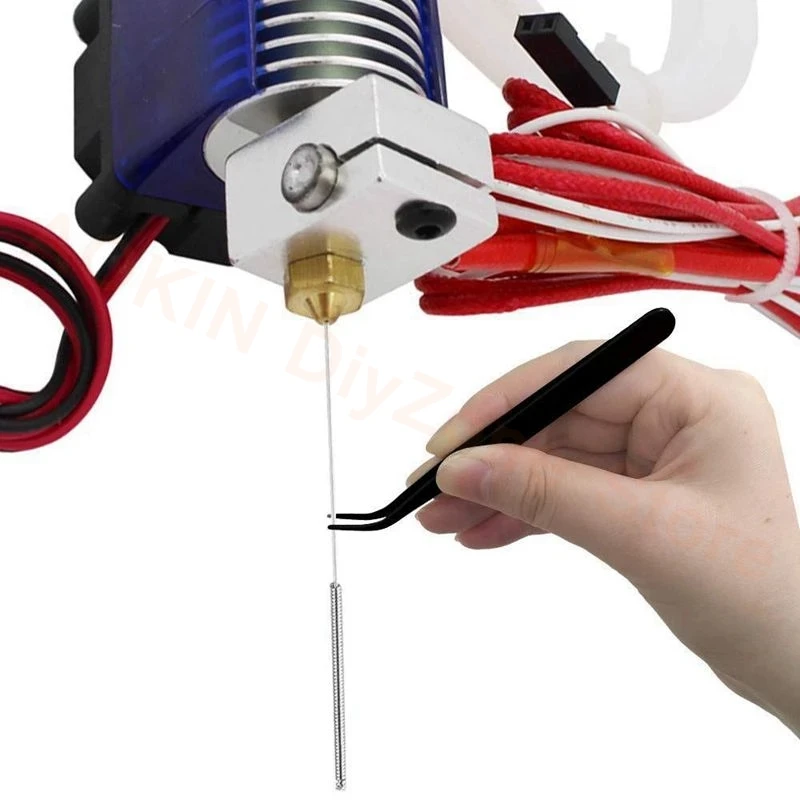 3D Printer M6 Brass Extruder Cleaning Kit 10pcs V6 V5 0.4mm Nozzles 15Pcs Needles 1pc Spanner & Tweezer for E3D Makerbot | Компьютеры и