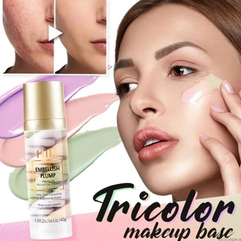 

2021 1pcs Hot Three-color BB Cream Foundation Makeup Skin Whitening Base CC Face Moisturizing Cream Cosmetics Concealer Brighten
