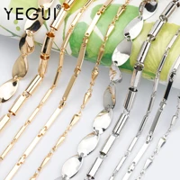 yegui c156diy chain18k gold plated0 3micronscopper metalrhodium platedcharmsdiy bracelet necklacejewelry making1mlot