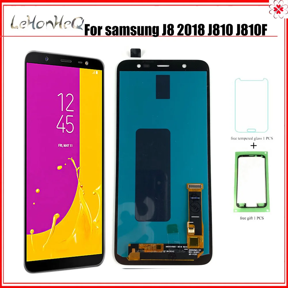 

ЖК-дисплей OLED J8 2018 J810 для Samsung Galaxy J8 2018 J810 J810F J810Y J810G, ЖК-дисплей с сенсорным экраном и дигитайзером в сборе