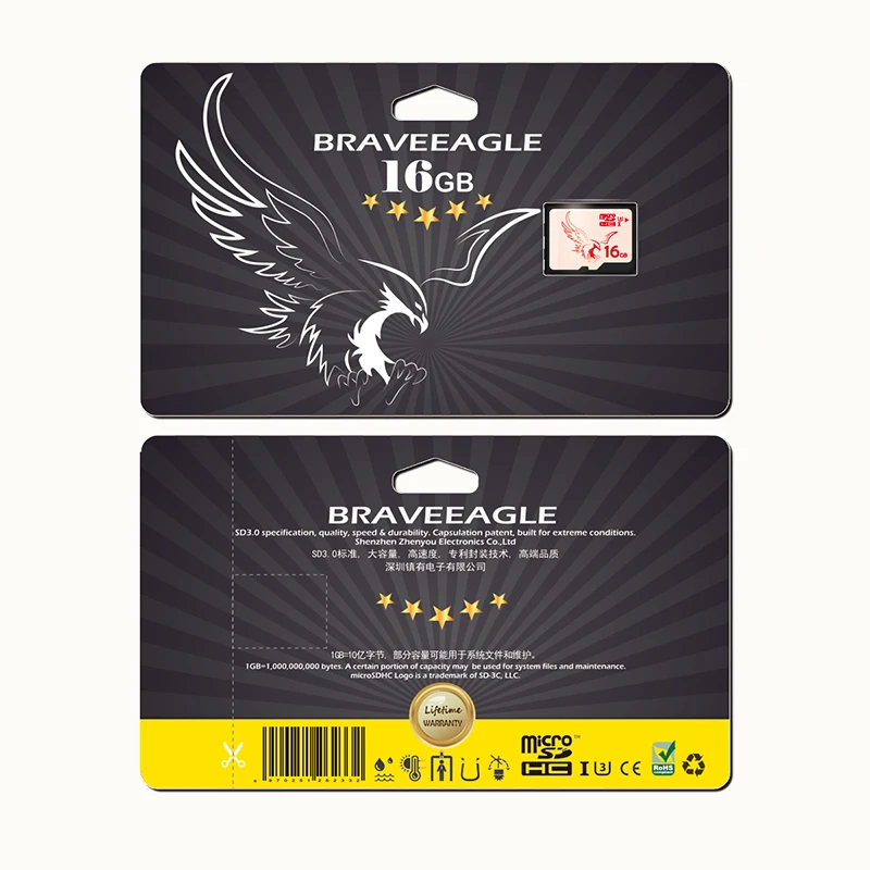 BRAVEEAGLE Карта памяти 256ГБ 128ГБ Class 10 U3 microSDHC UHS I(+ адаптер)|Карты памяти| |