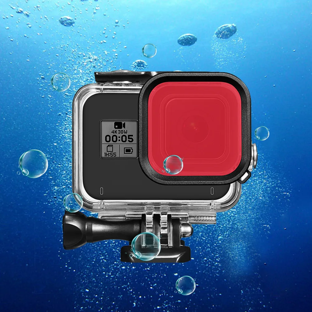 Новый водонепроницаемый чехол для корпуса с 3 шт противотуманной вставкой GoPro Hero 8