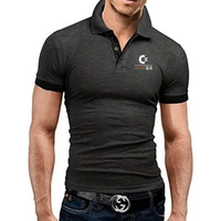 mens polo shirt 2021 new summer short sleeve turn over collar slim tops casual breathable solid color business shirt