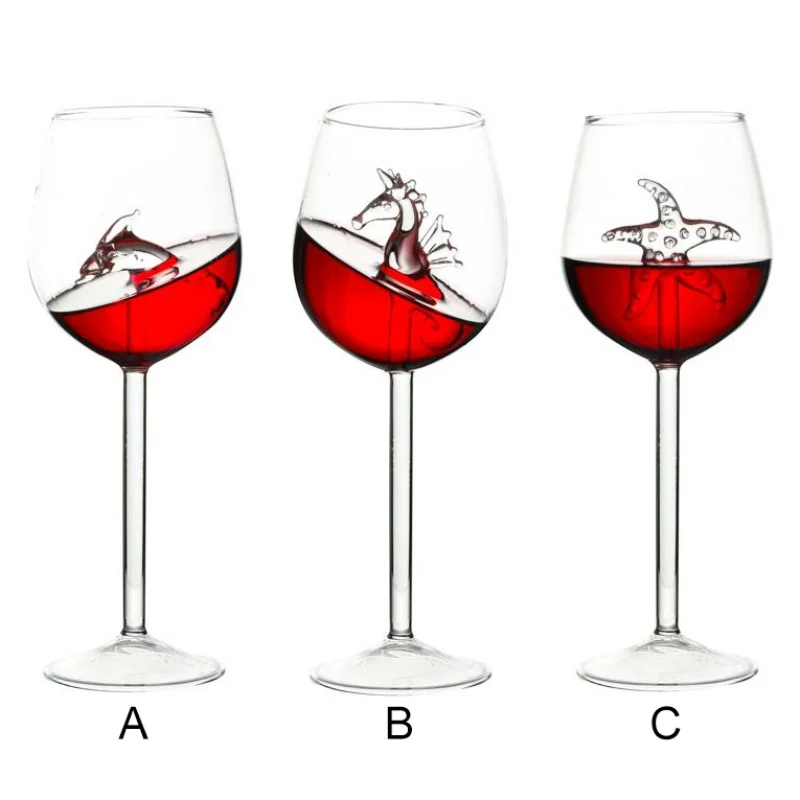 Качественный Европейский хрустальный бокал морской конь дельфин для красного
