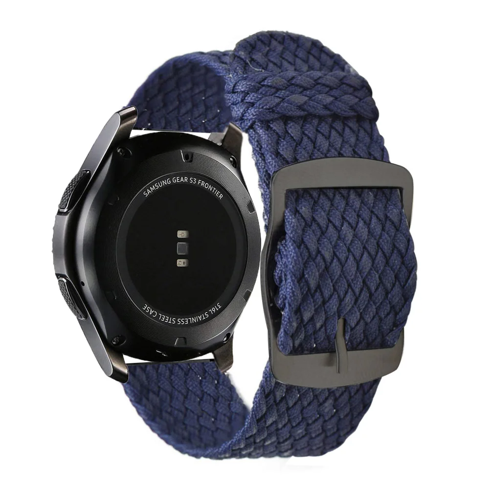20 мм 22 нейлоновый тканый ремешок для часов Samsung Gear S3 цветная сменная Пряжка