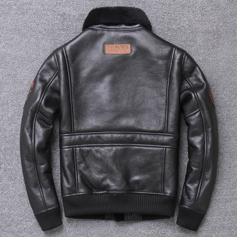 Бесплатная доставка зимнее меховое пальто из овчины B3 Мужская теплая кожаная