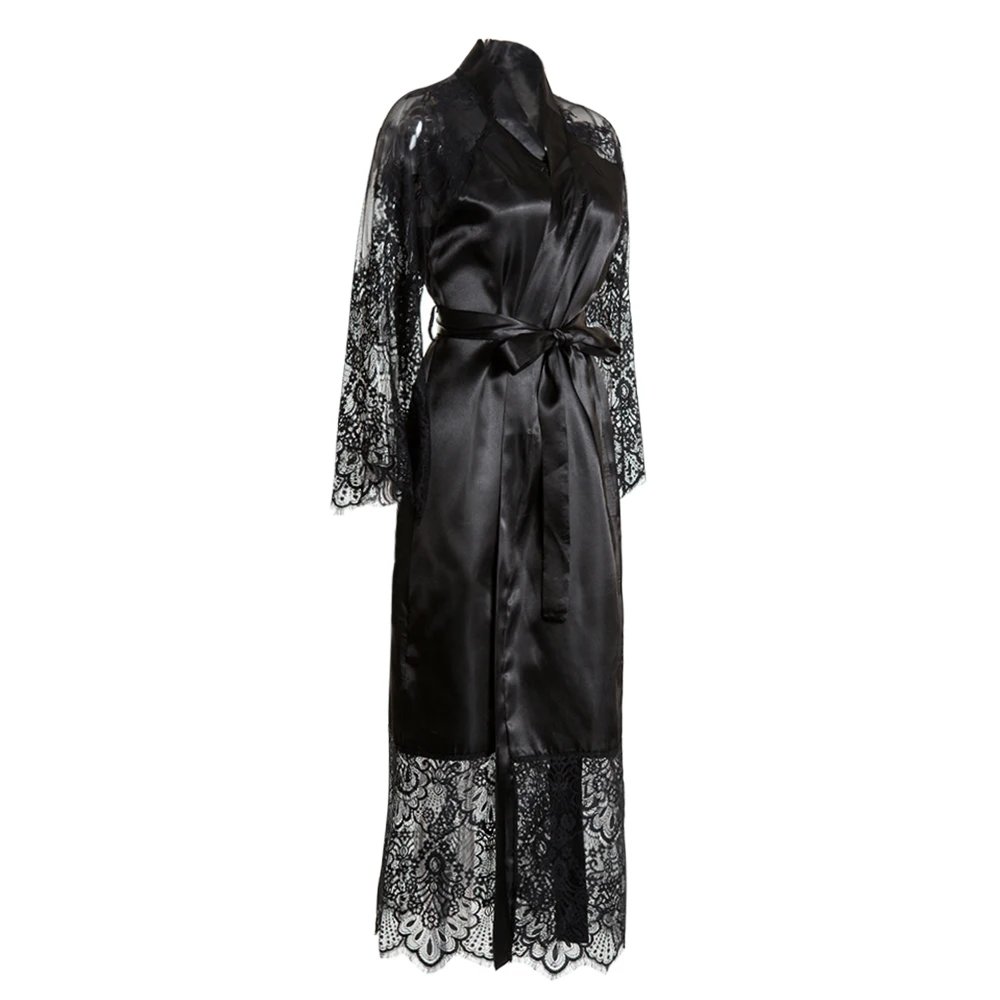 Женское сексуальное нижнее белье халат кружевные банные халаты с длинным