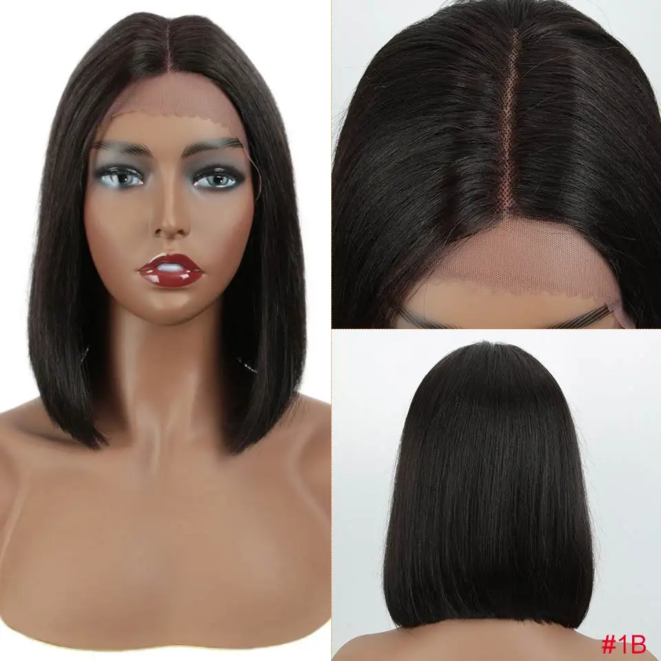 WH LACE ALL F LYNA Rebecca, парики из человеческих волос на кружеве для черных женщин, прямые, Омбре, короткий Боб, парик, предварительно сорванный, 613 блонд, розовый, синий, бордовый, 99J - Цвет волос: WH LACE ALL F LYNA