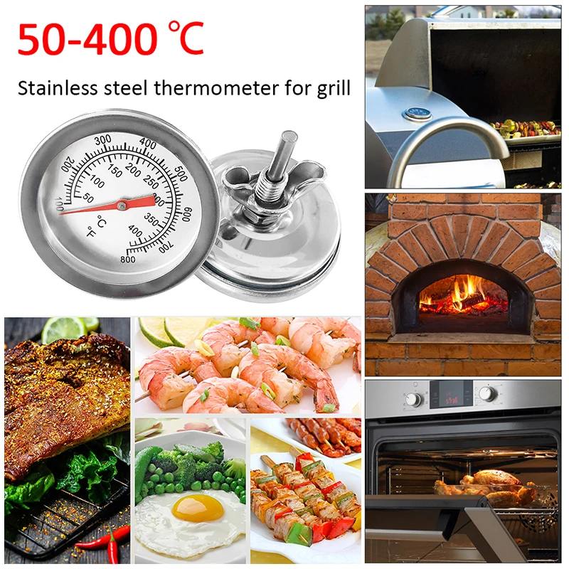 

100-800/1000℉ Stainless Steel Oven Thermometers Special Food BBQ Smoker Measuring Dial Baking Tools Kitchen Baking Accessories