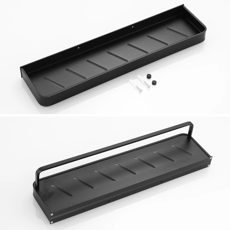 bathroom shelf black with towel bar space aluminum bathroom shelves shampoo holder shower caddy rack corner kitchen storage rack free global shipping