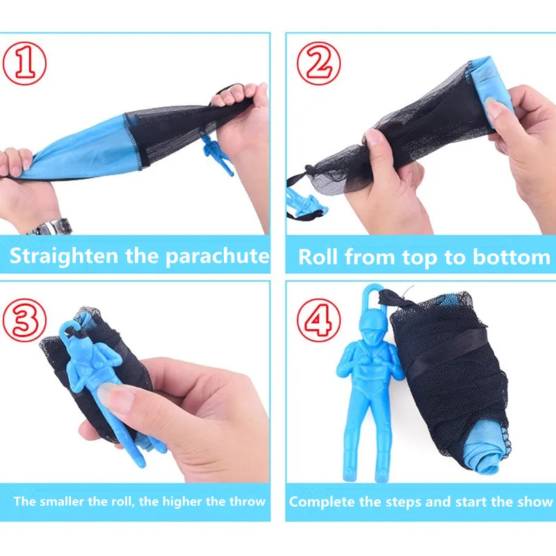 

Hand Throwing Parachute Kids Outdoor Funny Toys Game Play Educational Toys for Children Fly Parachute Sport Mini Soldier Toy