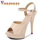 Женские босоножки на высоком каблуке 13, 15, 17 см, для выступлений, на платформе, Летний сезон 2021