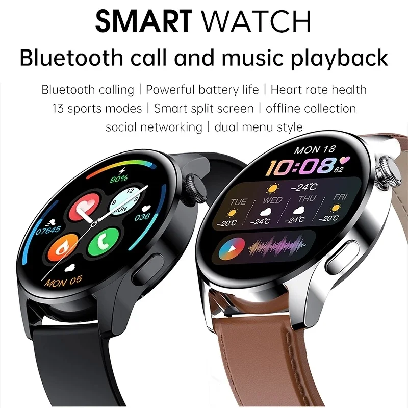 2021 New For Smart Watch Men Waterproof Sport Fitness Tracker Weather Display Bluetooth Call Smartwatch For Android IOS