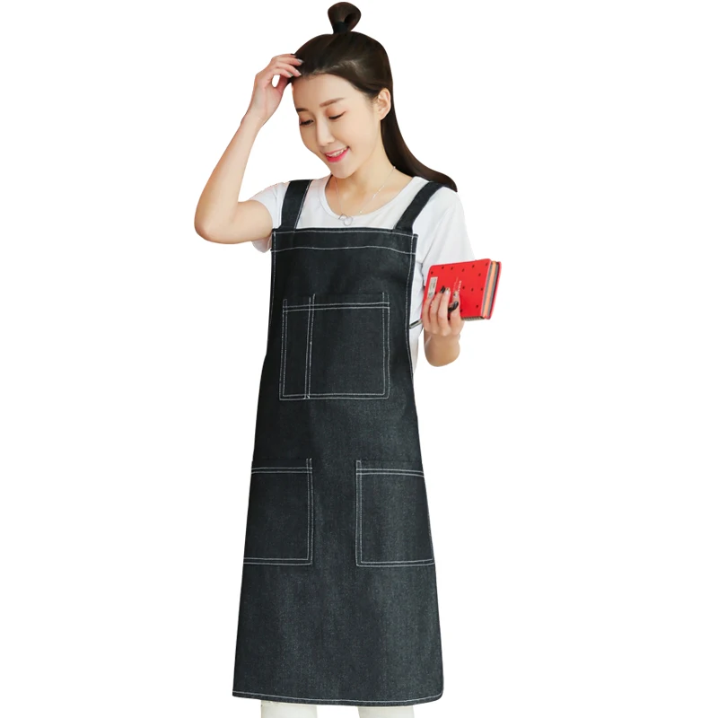 

Denim apron, kitchen apron, dining room, coffee shop, milk tea shop roaster overalls