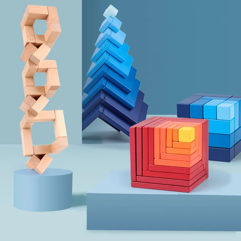 

Детские радужные блоки, игрушки «сделай сам», большие креативные радужные строительные блоки, деревянные игрушки для детей, развивающая де...